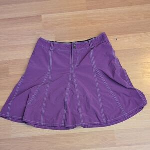 Athleta Purple Flared Panel Skirt With Built In Shorts